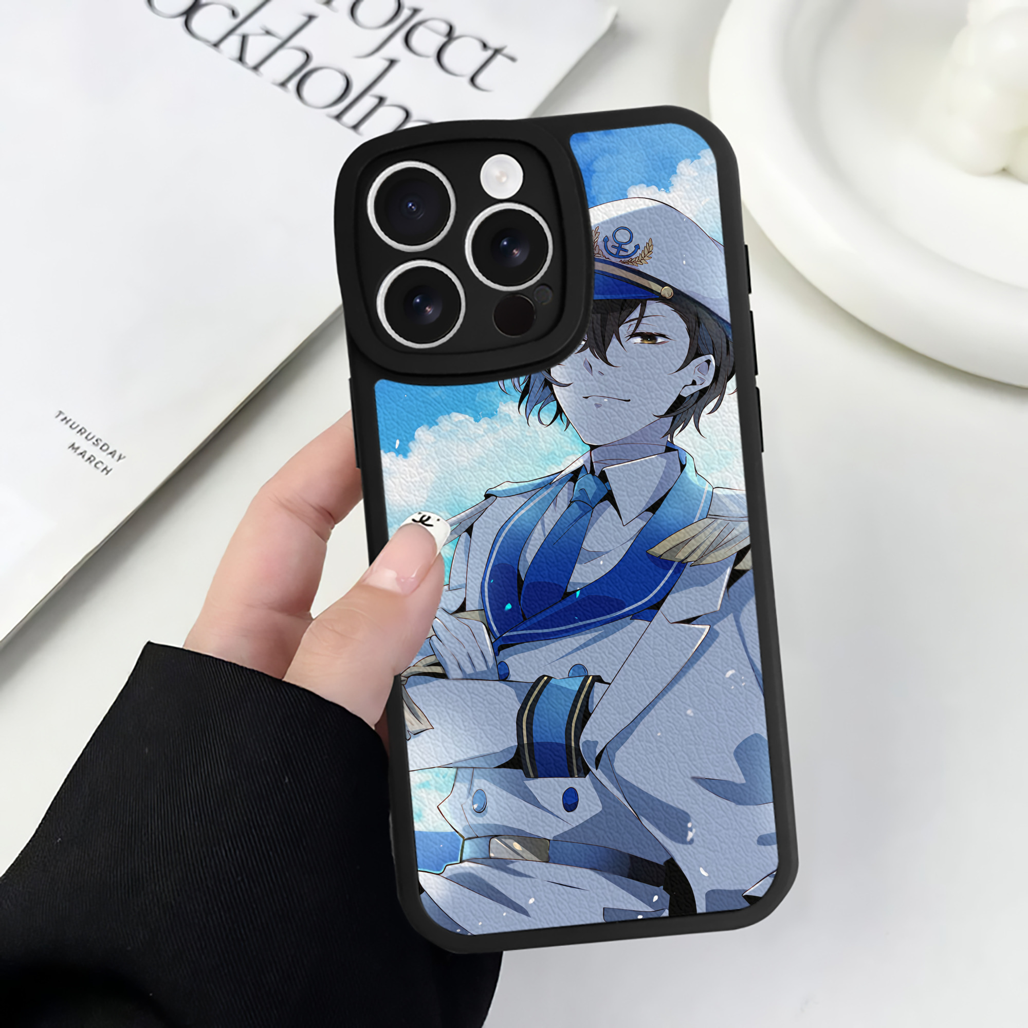 （画像用） 文豪ストレイドッグス Bungo Stray Dogs 【iPhone 16シリーズ対応】シリコンスマホケース（レザー調） 材質：シリコン